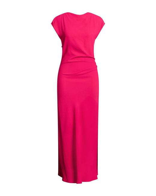 Imperial Pink Maxi Dress Polyester, Elastane