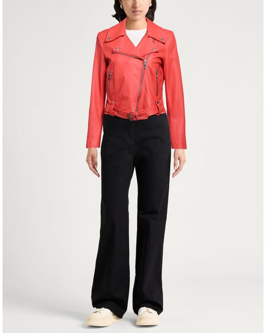 Eleventy Red Jacket Sheepskin