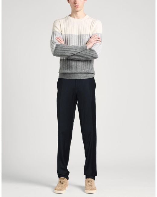 Canali Blue Pants Wool for men
