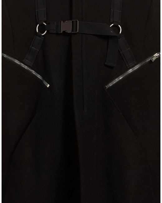 Rick Owens Black Cape Polyester, Cotton for men