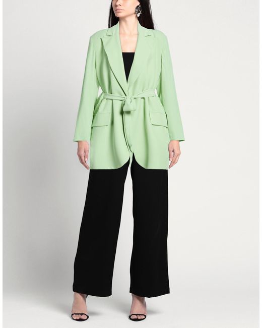 Compagnia Italiana Green Blazer Polyester, Elastane