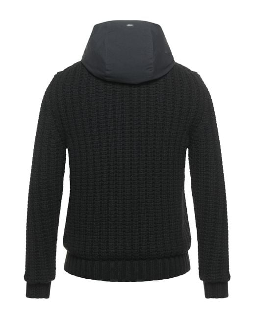 Herno Black Jacket Alpaca Wool, Polyamide, Polyester for men