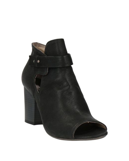 Manas Black Ankle Boots Leather