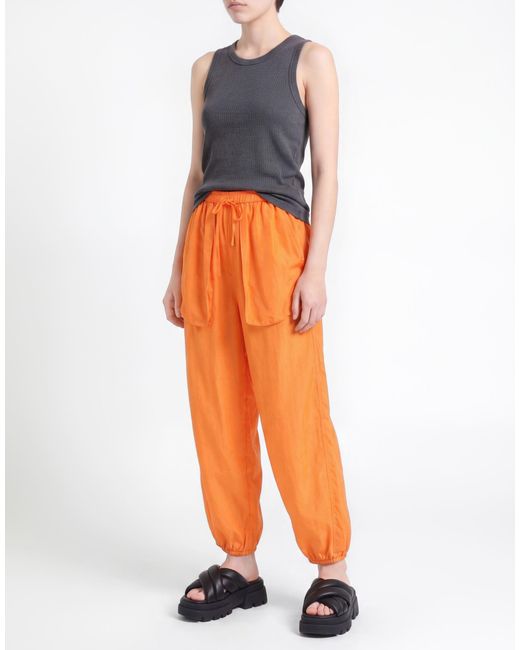 Tela Orange Pants Silk