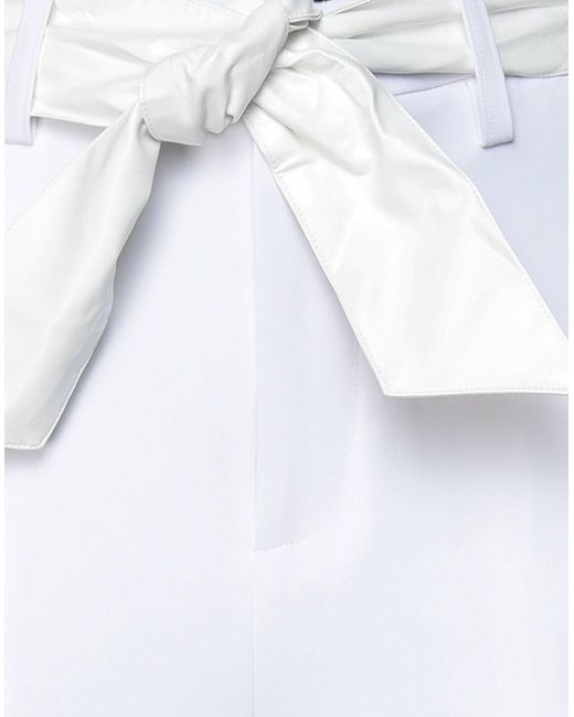 Guess Synthetic Trouser in White - Lyst