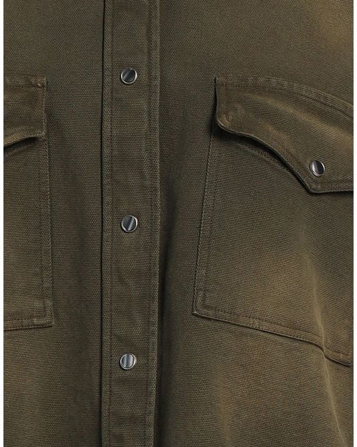Dondup Green Shirt Cotton, Elastane
