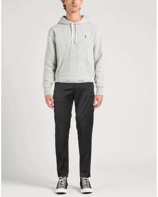 Dondup Gray Charcoal Pants Polyester, Viscose, Cotton, Elastane for men