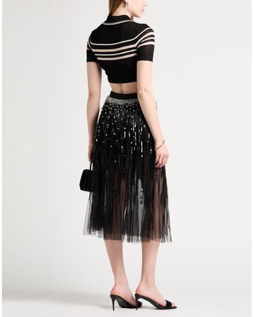 Elisabetta Franchi Gray Midi-Rock