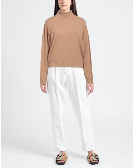 Alysi Natural Turtleneck Wool, Cashmere, Polyester