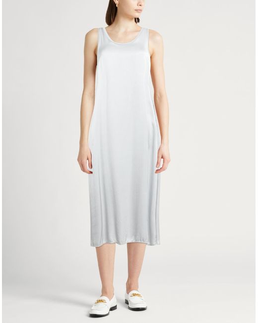 Daniele Fiesoli White Midi Dress Viscose
