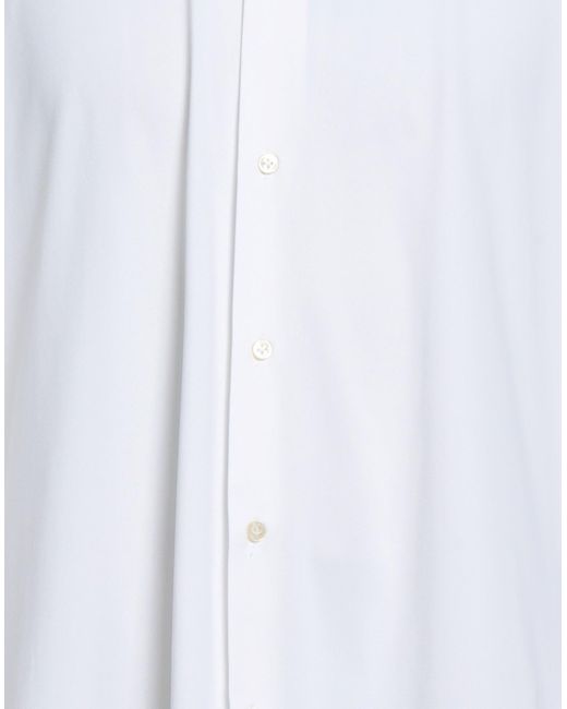 Brian Dales White Shirt Polyester, Elastane for men