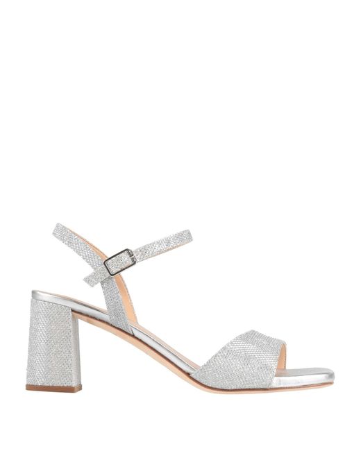Unisa White Sandals Textile Fibers