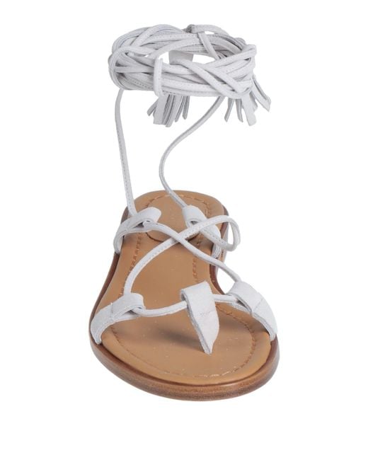 Dondup White Thong Sandal