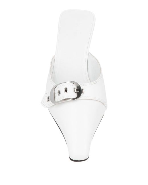By Far White Mules & Clogs