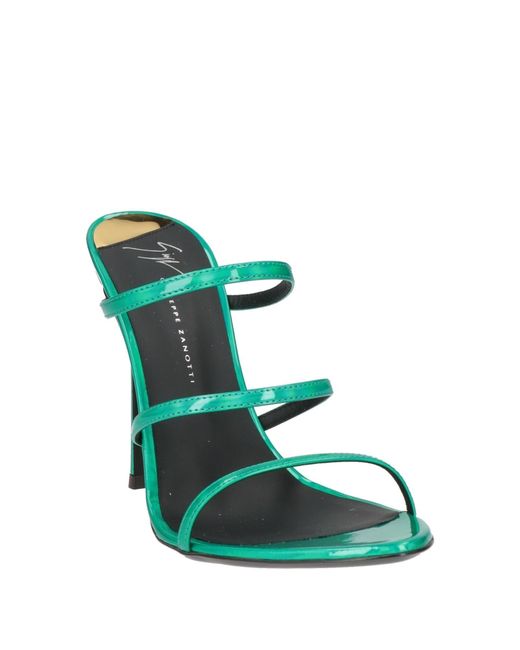 Giuseppe Zanotti Green Sandals Textile Fibers