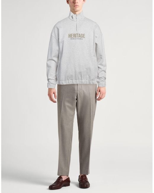 Felpa di Brunello Cucinelli in Gray da Uomo