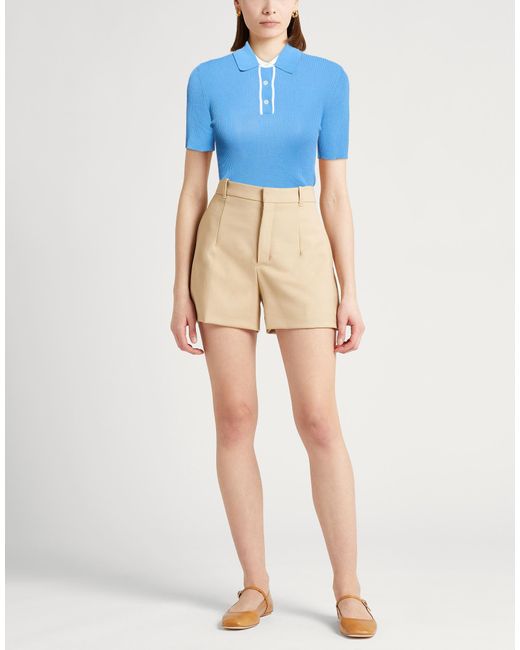 Moorer Blue Light Polo Shirt Viscose, Cotton