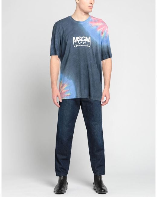 MSGM Blue T-shirt for men