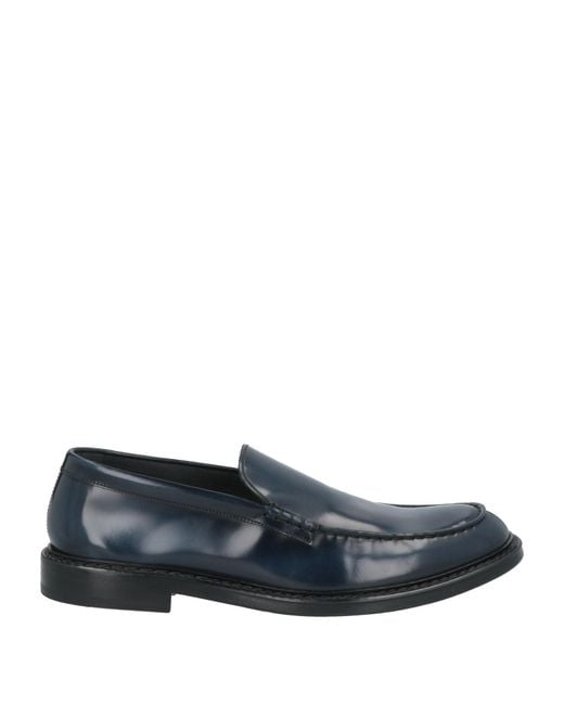 Doucal's Blue Loafers Leather for men