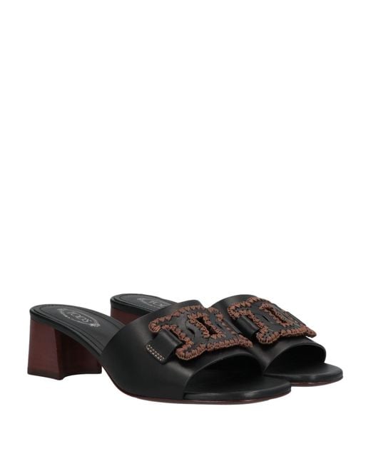 Tod's Black Sandals