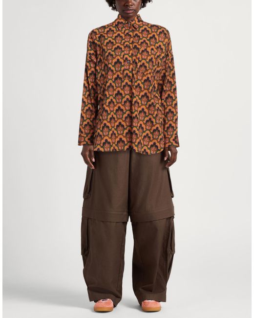 Caliban Brown Top Cotton, Elastane