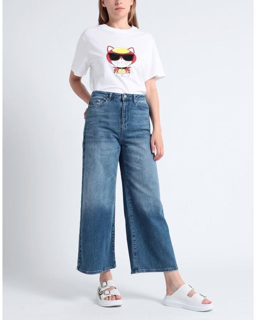 Karl Lagerfeld Blue Denim Pants
