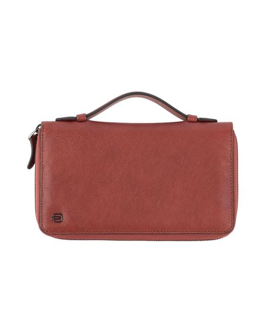 Piquadro Red Document Holder Leather