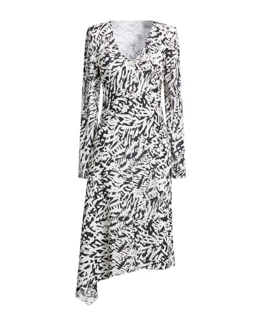 Patrizia Pepe White Midi Dress Polyester