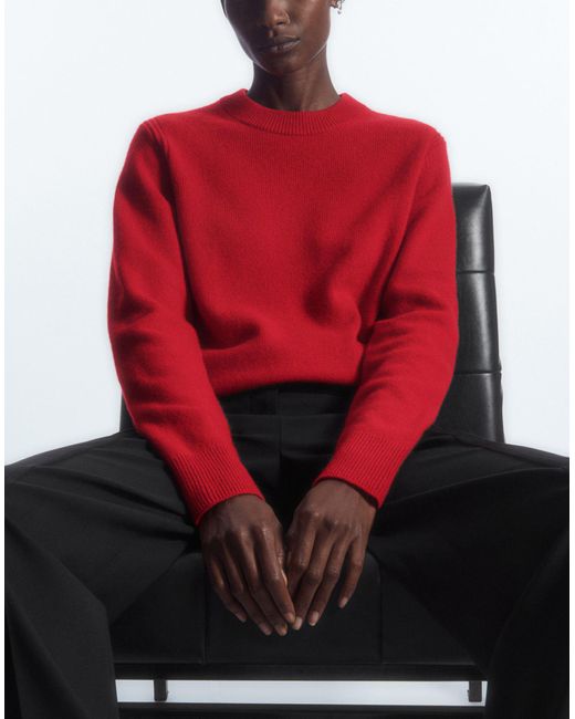 COS Red Pure Cashmere Sweater