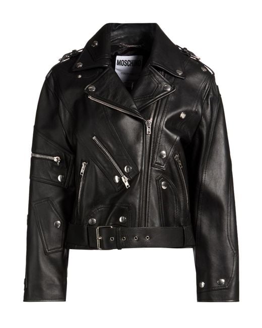 Moschino Black Jacket Leather