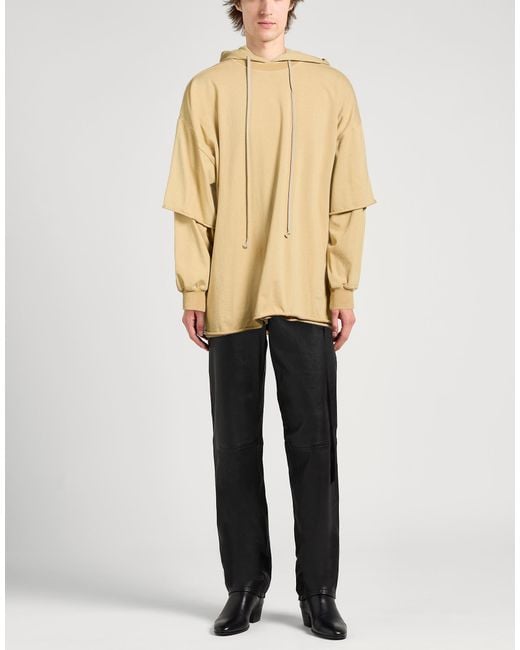 Rick Owens Natural Mustard Sweatshirt Cotton for men