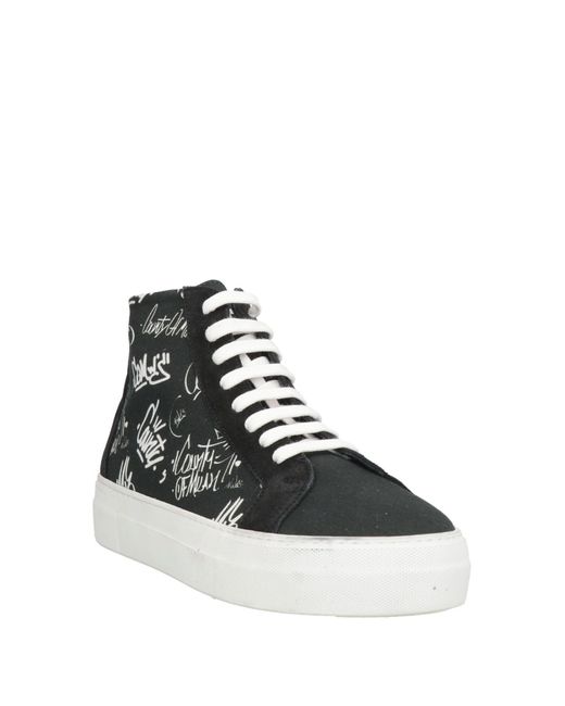 Marcelo Burlon Black Sneakers Textile Fibers, Leather