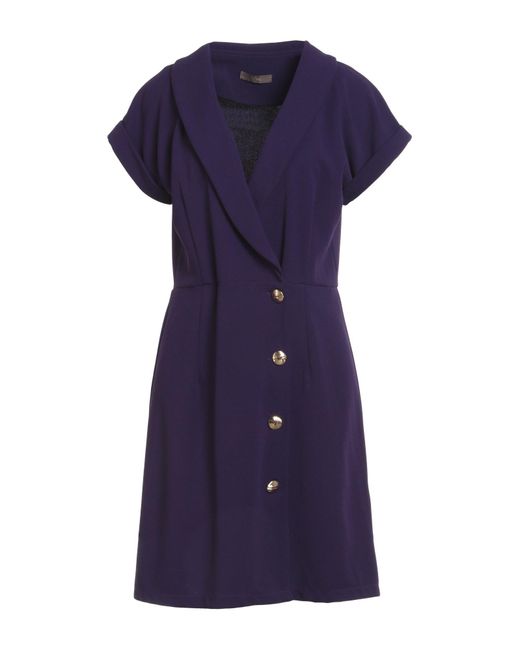 Fly Girl Blue Midi Dress Polyester, Elastane