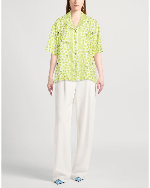 Versace Yellow Shirt Silk