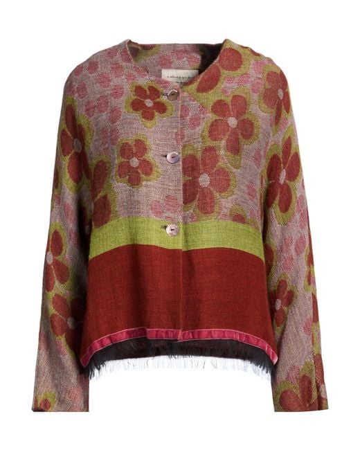 ALESSIA SANTI Brown Rust Jacket Acrylic, Modal, Wool, Alpaca Wool
