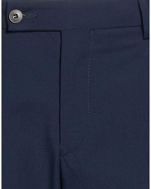 BRO-SHIP Blue Pants Polyester, Viscose, Elastane for men