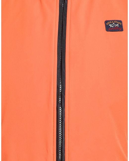 Paul & Shark Orange Jacket Polyester, Elastane for men