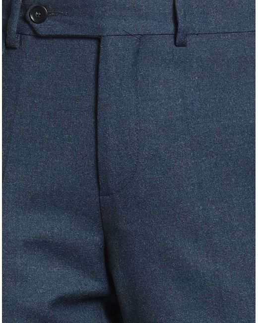 Paoloni Blue Midnight Pants Virgin Wool, Elastane for men