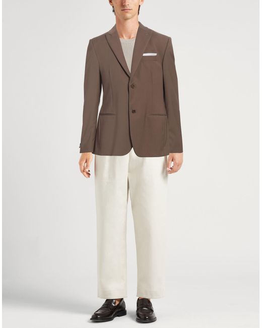 Daniele Alessandrini Brown Blazer for men
