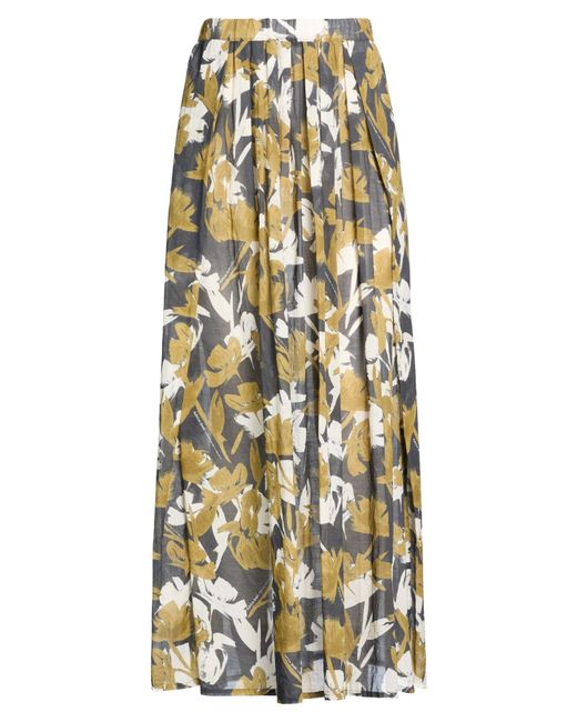ALESSIA SANTI Metallic Maxi Skirt Cotton