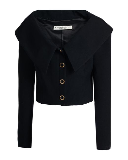 Alessandra Rich Black Jacket Virgin Wool