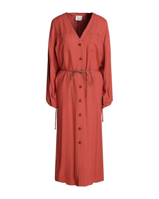 Alysi Red Midi Dress