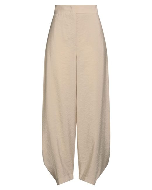 Emporio Armani White Pants Modal, Polyester