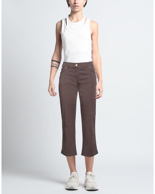 Jacob Cohen Brown Pants Cotton, Elastane