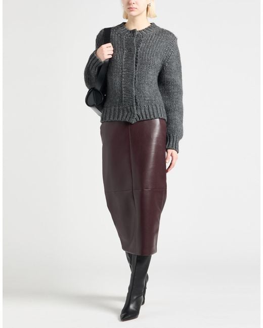 Jil Sander Gray Cardigan Virgin Wool, Alpaca Wool