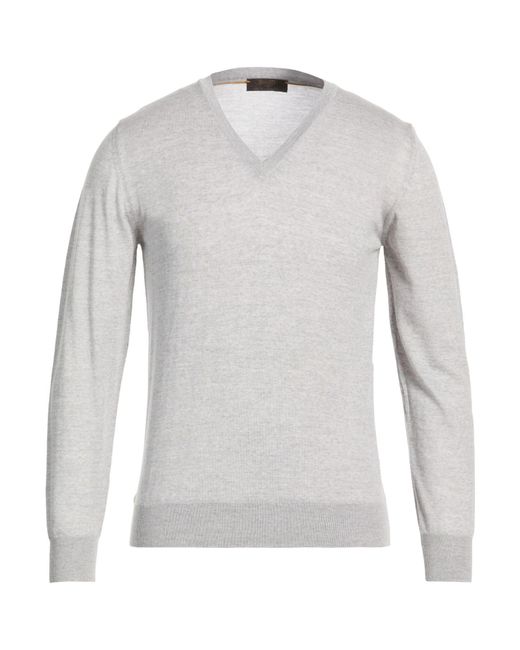 Moorer Gray Light Sweater Virgin Wool for men