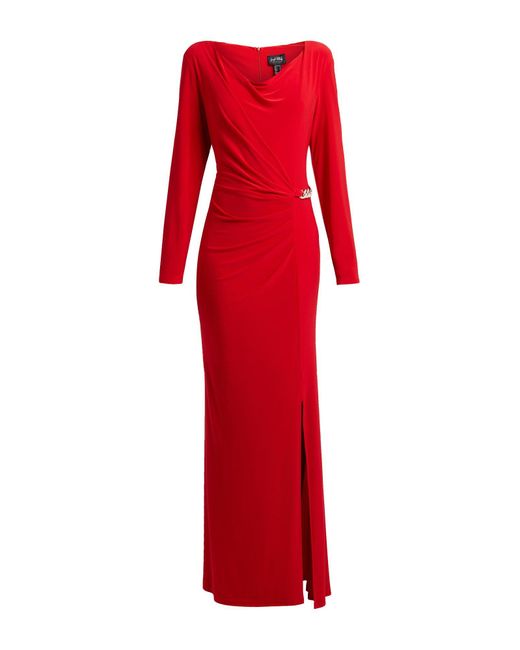 Joseph Ribkoff Red Maxi Dress Polyester, Elastane