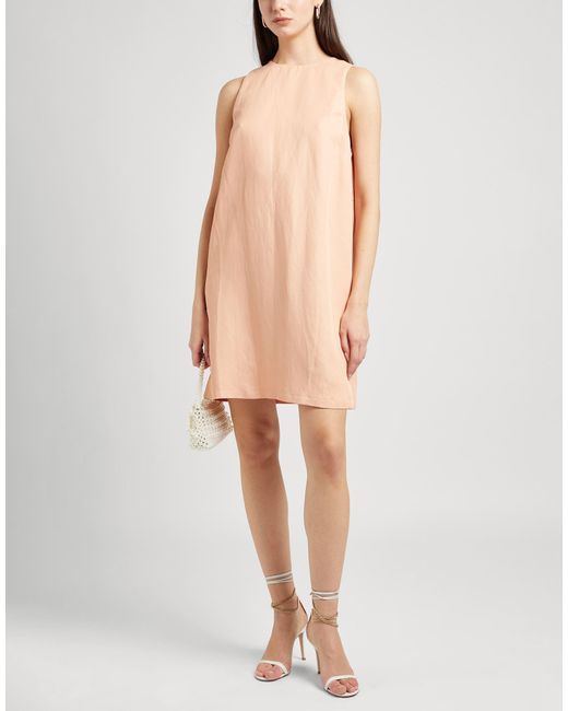 Twinset Pink Mini Dress Viscose, Linen