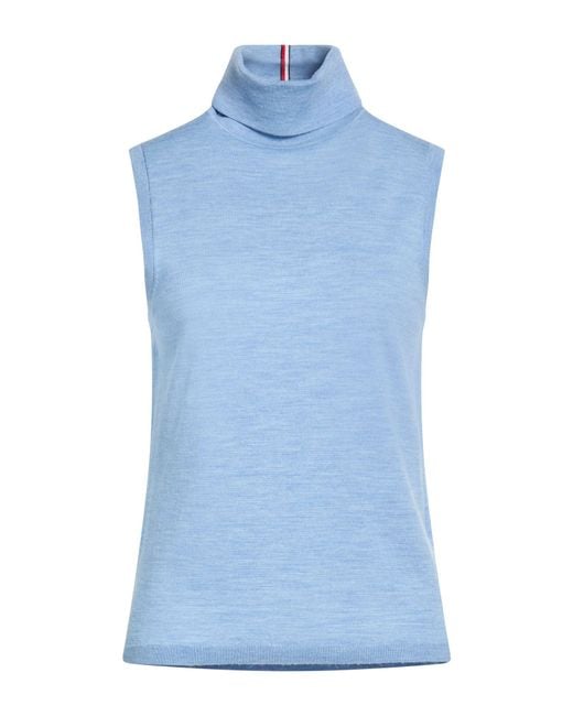 Tommy Hilfiger Blue Light Turtleneck Wool