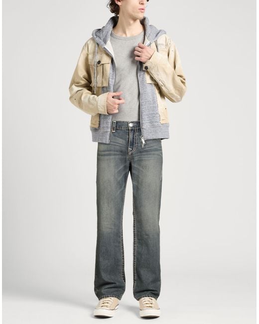 True Religion Gray Jeans Cotton, Elastane for men